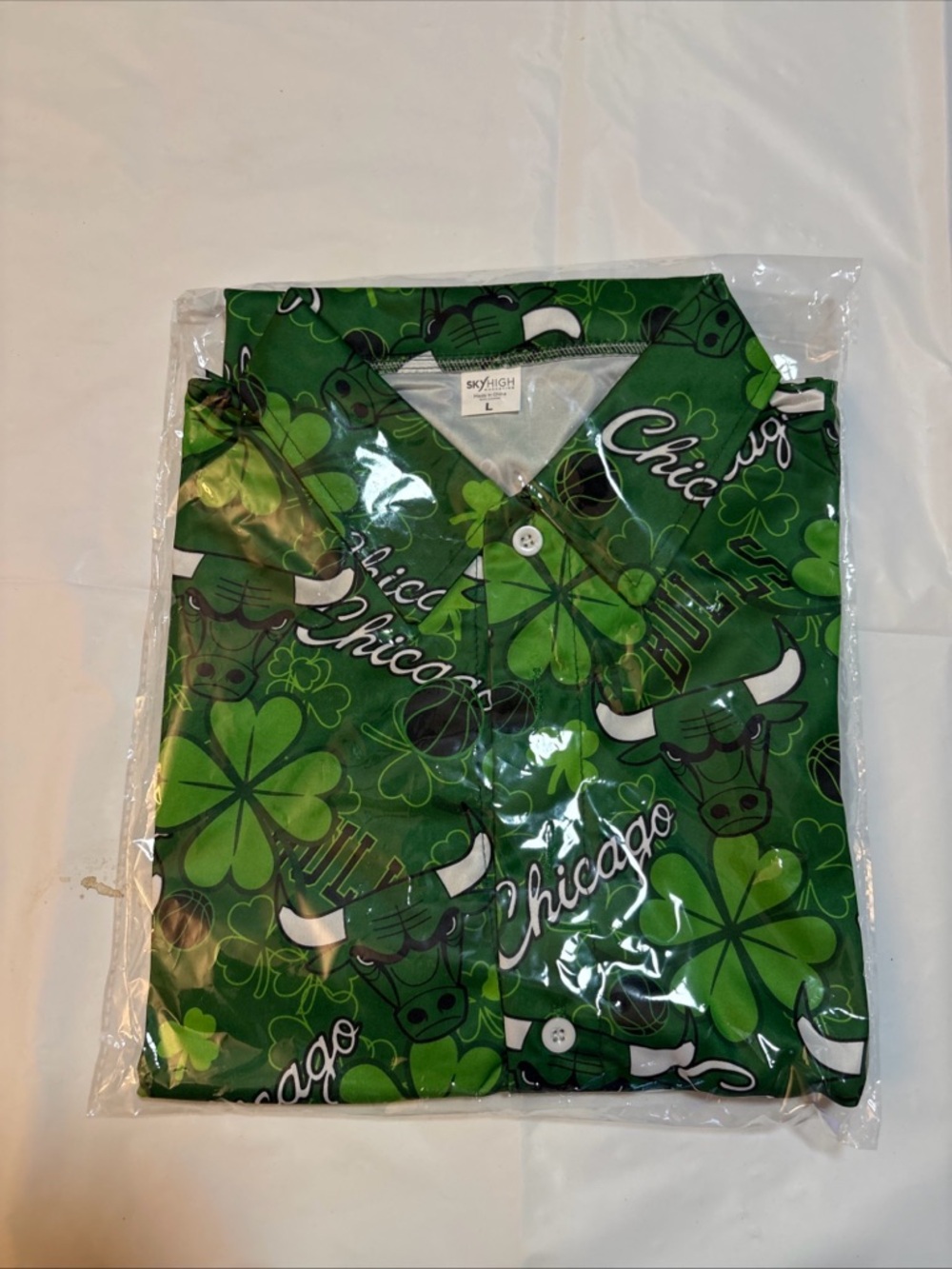 Green Chicago Shamrock Button-Down Shirt